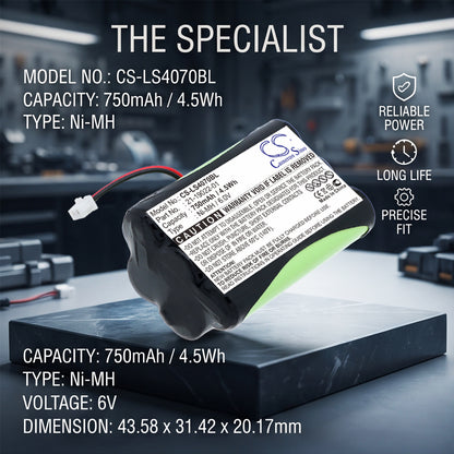Replacement Battery for Symbol LS4070 – Barcode Scanner – 750mAh / 6V