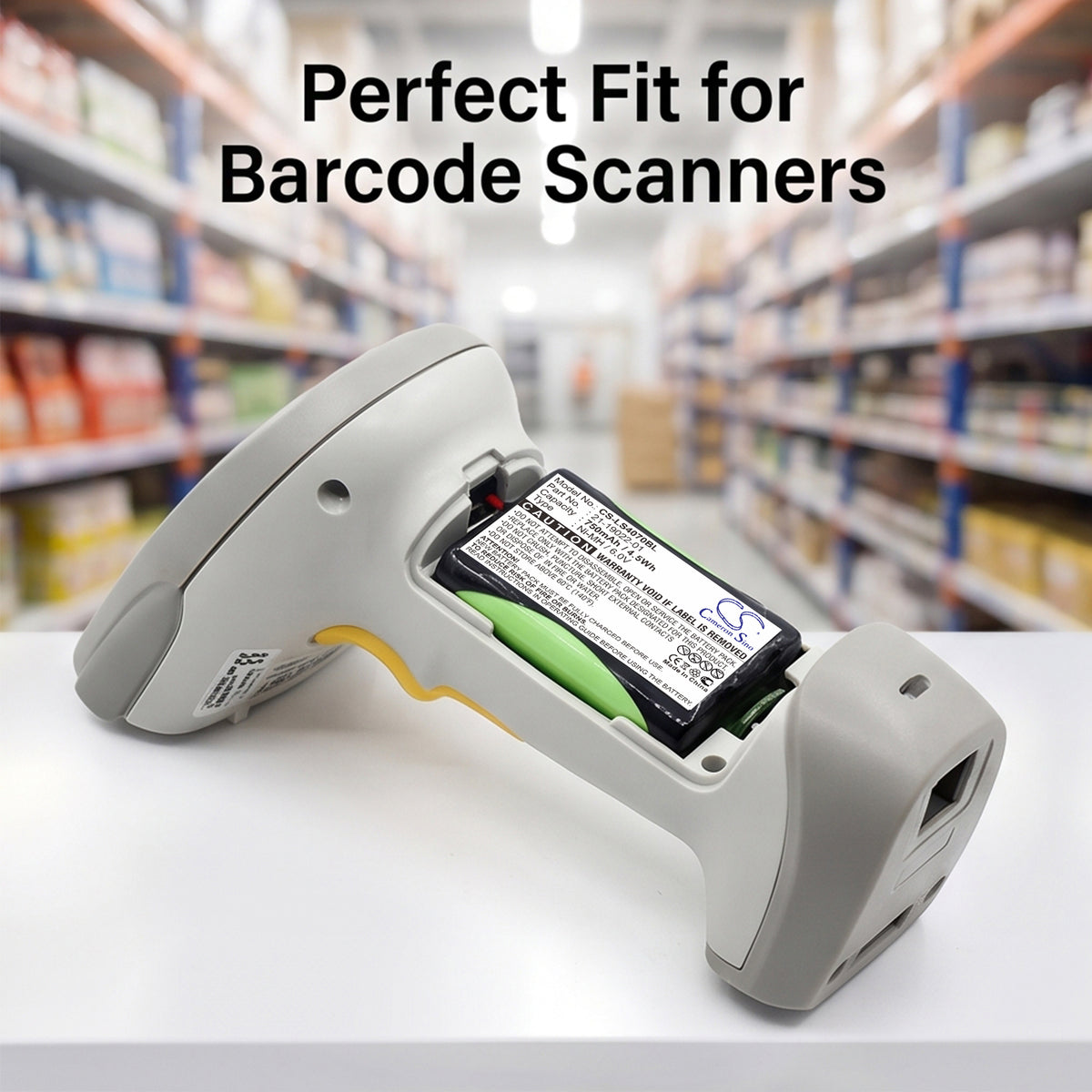 Replacement Battery for Symbol LS4070 – Barcode Scanner – 750mAh / 6V