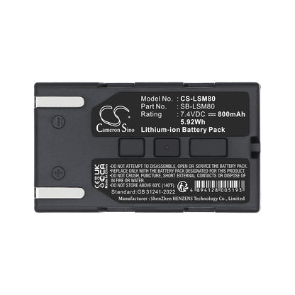 Replacement Battery for Samsung VP-D351i – Camera – 800mAh / 7.4V