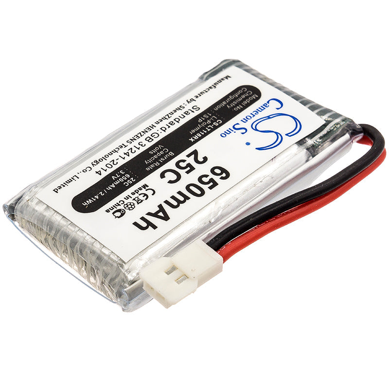 Replacement Battery for HUAJUN  W609-10 – Drones – 650mAh / 2.41Wh / 3.7V