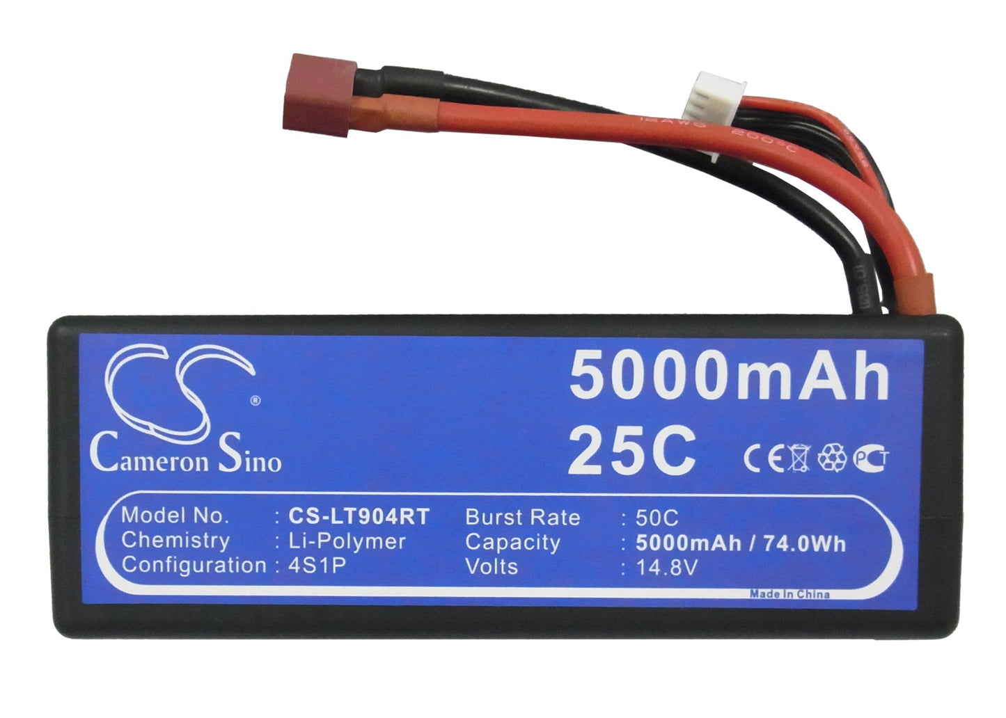 Replacement Battery for RC  CS-LT904RT – Cars – 5000mAh / 74.00Wh / 14.8V