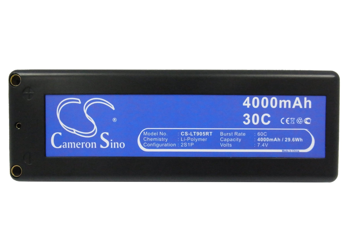 Replacement Battery for RC  CS-LT905RT – Heli/Airplane – 4000mAh / 29.60Wh / 7.4V