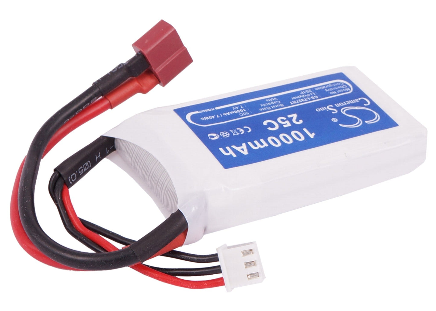 Replacement Battery for RC  CS-LT927RT – Heli/Airplane – 1000mAh / 7.40Wh / 7.4V