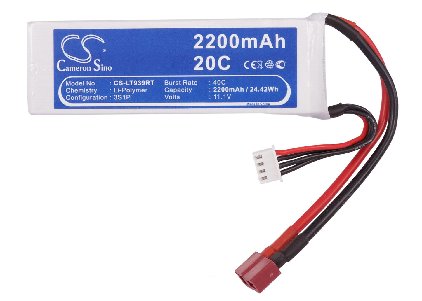 Replacement Battery for RC  CS-LT939RT – Heli/Airplane – 2200mAh / 24.42Wh / 11.1V