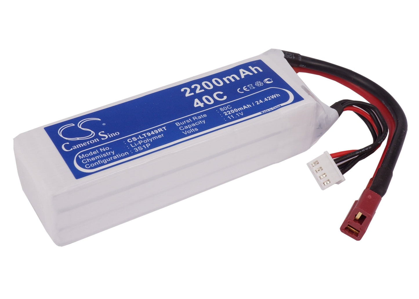 Replacement Battery for RC  CS-LT949RT – FPV – 2200mAh / 24.42Wh / 11.1V