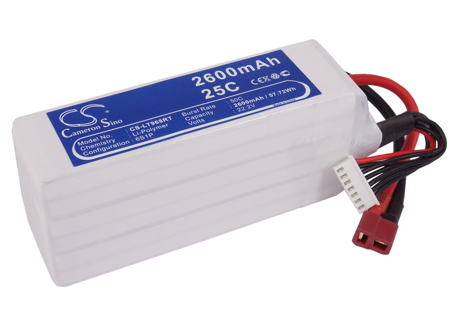 Replacement Battery for RC  CS-LT968RT – Cars – 2600mAh / 57.72Wh / 22.2V