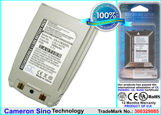 Replacement Battery for LG VX1 – Mobile, SmartPhone – 1000mAh / 3.7V