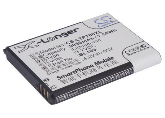 Replacement Battery for Lenovo P70 – Mobile, SmartPhone – 2050mAh / 3.7V