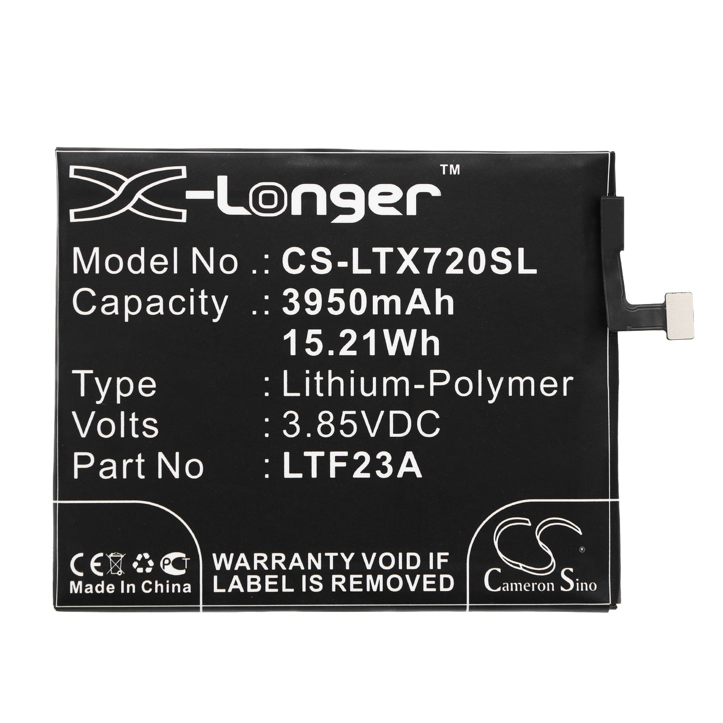 Replacement Battery for LeTV  Le Pro 3 – Mobile, SmartPhone – 3950mAh / 15.21Wh / 3.85V