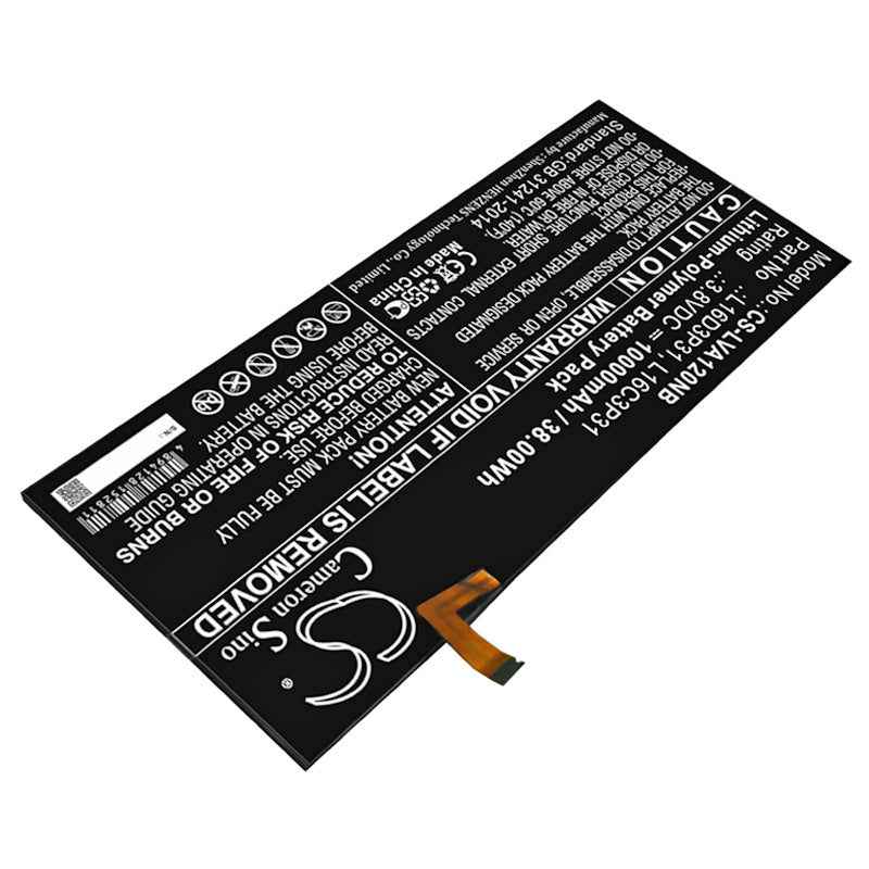 Replacement Battery for Lenovo Yoga A12 – Notebook, Laptop – 10000mAh / 3.8V - image 2