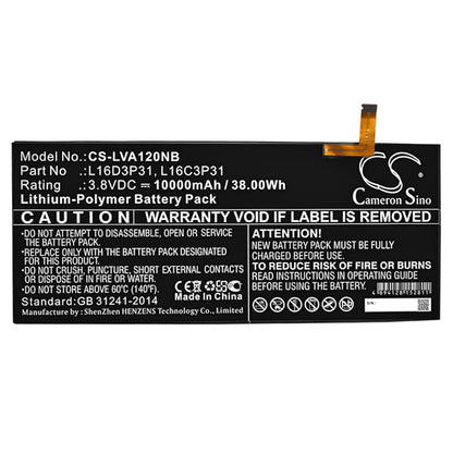 Replacement Battery for Lenovo Yoga A12 – Notebook, Laptop – 10000mAh / 3.8V - image 3