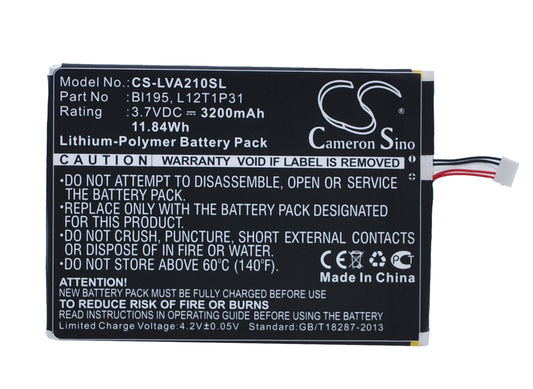 Replacement Battery for Lenovo A2107 – Tablet – 3200mAh / 3.7V