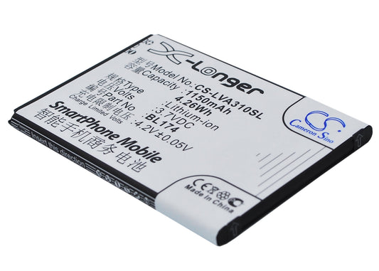 Replacement Battery for Lenovo A30t – Mobile, SmartPhone – 1150mAh / 3.7V
