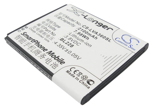 Replacement Battery for Lenovo A360T – Mobile, SmartPhone – 2100mAh / 3.8V