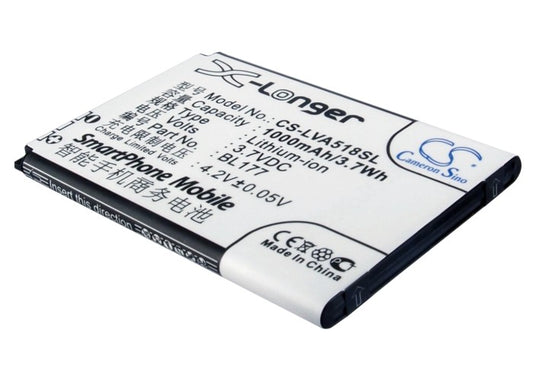 Replacement Battery for Lenovo A518 – Mobile, SmartPhone – 1000mAh / 3.7V