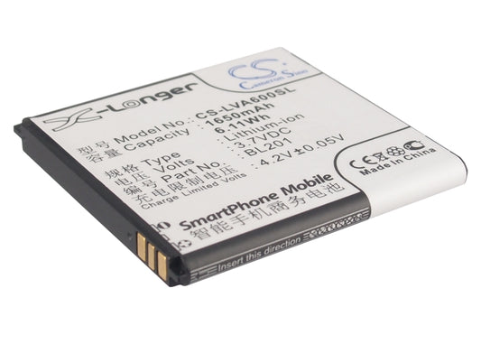 Replacement Battery for Lenovo A60+ – Mobile, SmartPhone – 1650mAh / 3.7V