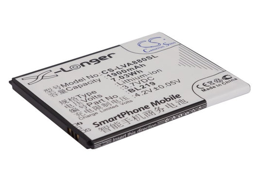 Replacement Battery for Lenovo A880 – Mobile, SmartPhone – 1900mAh / 3.7V