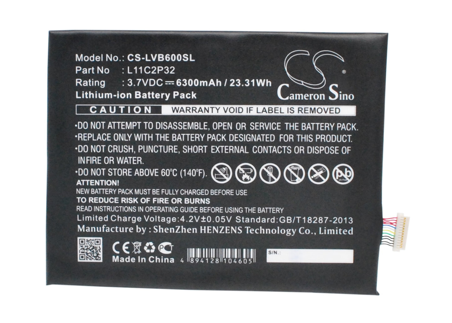 Replacement Battery for Lenovo IdeaPad S6000 – Tablet – 6300mAh / 3.7V - image 1