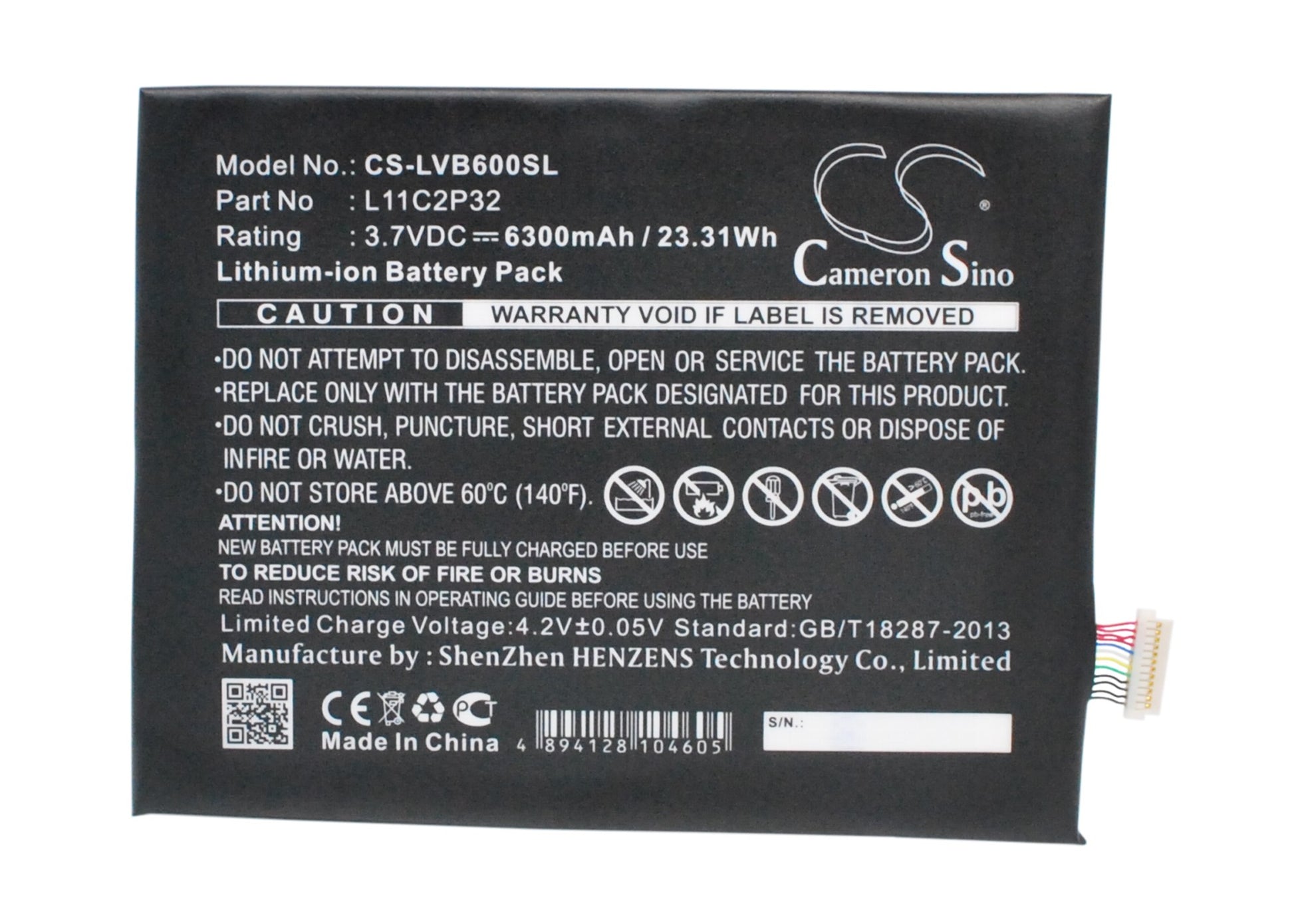Replacement Battery for Lenovo IdeaPad S6000 – Tablet – 6300mAh / 3.7V - image 1