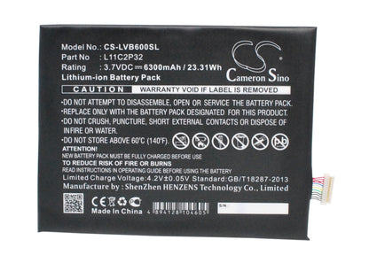 Replacement Battery for Lenovo IdeaPad S6000 – Tablet – 6300mAh / 3.7V - image 1