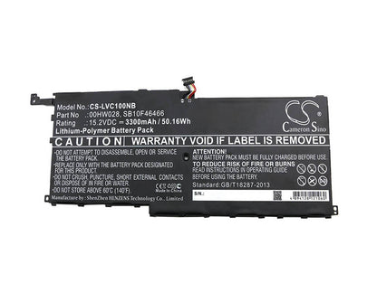 Replacement Battery for Lenovo ThinkPad X1 Carbon 2016 – Notebook, Laptop – 3300mAh / 15.2V - image 3