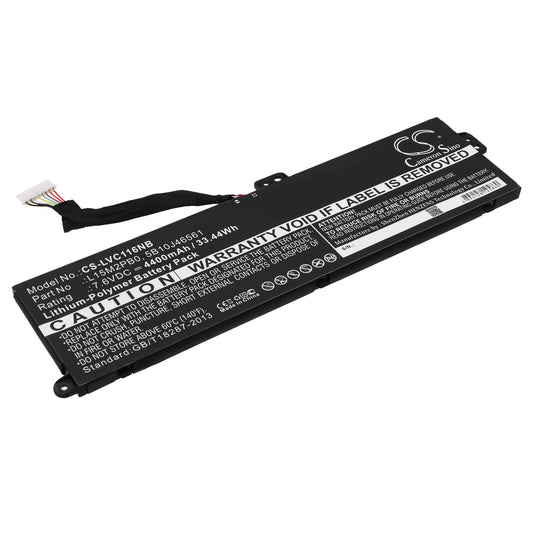 Replacement Battery for Lenovo Chromebook 11.6 – Notebook, Laptop – 4400mAh / 7.6V