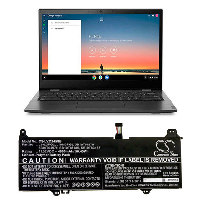 Replacement Battery for Lenovo  14e ChromeBook 81MH000YAU – Notebook, Laptop – 4900mAh / 56.45Wh / 11.52V