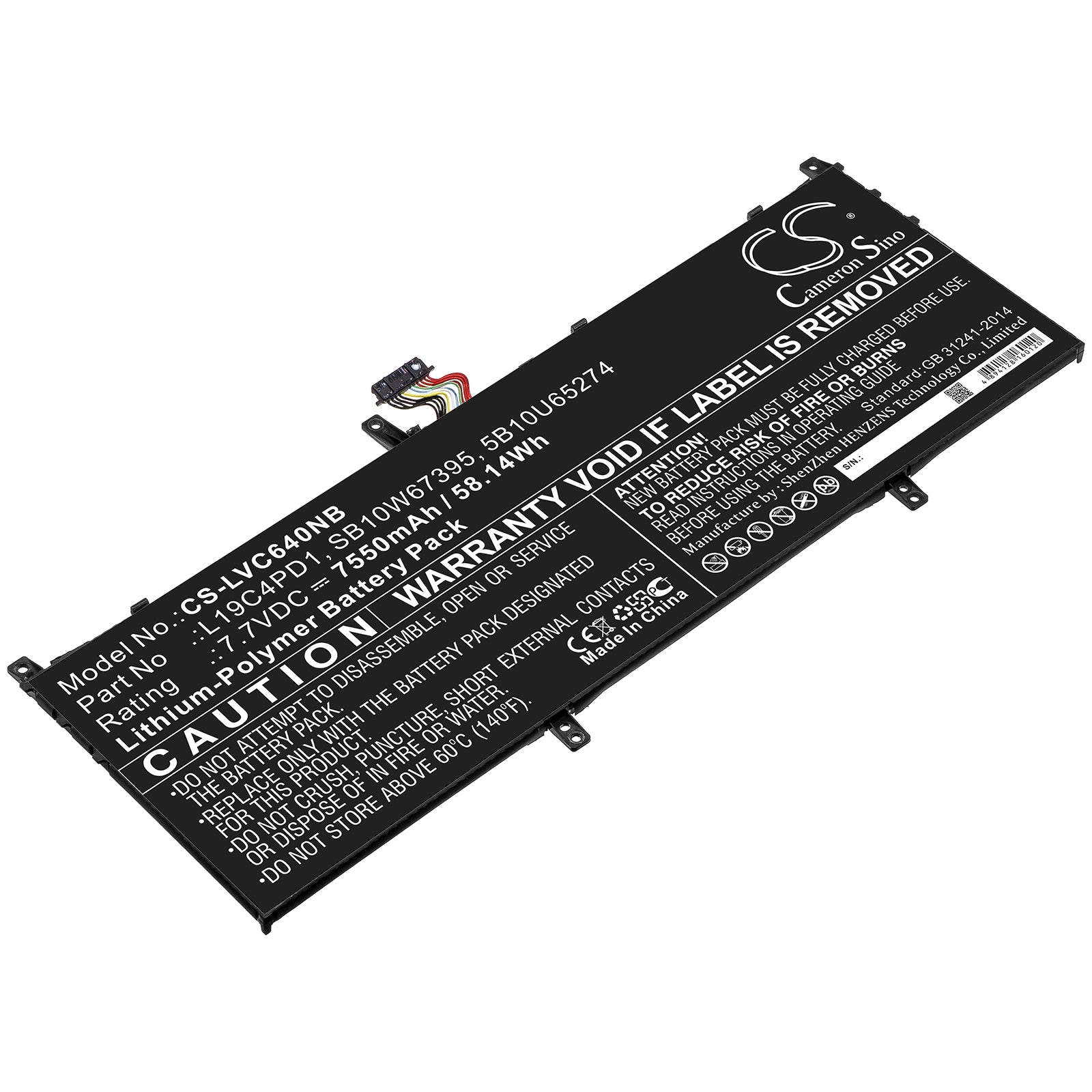 Replacement Battery for Lenovo Yoga C640 13 – Notebook, Laptop – 7550mAh / 7.7V - image 1