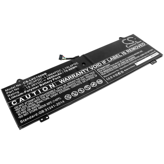 Replacement Battery for Lenovo Yoga C750 14 ITL – Notebook, Laptop – 4600mAh / 15.36V