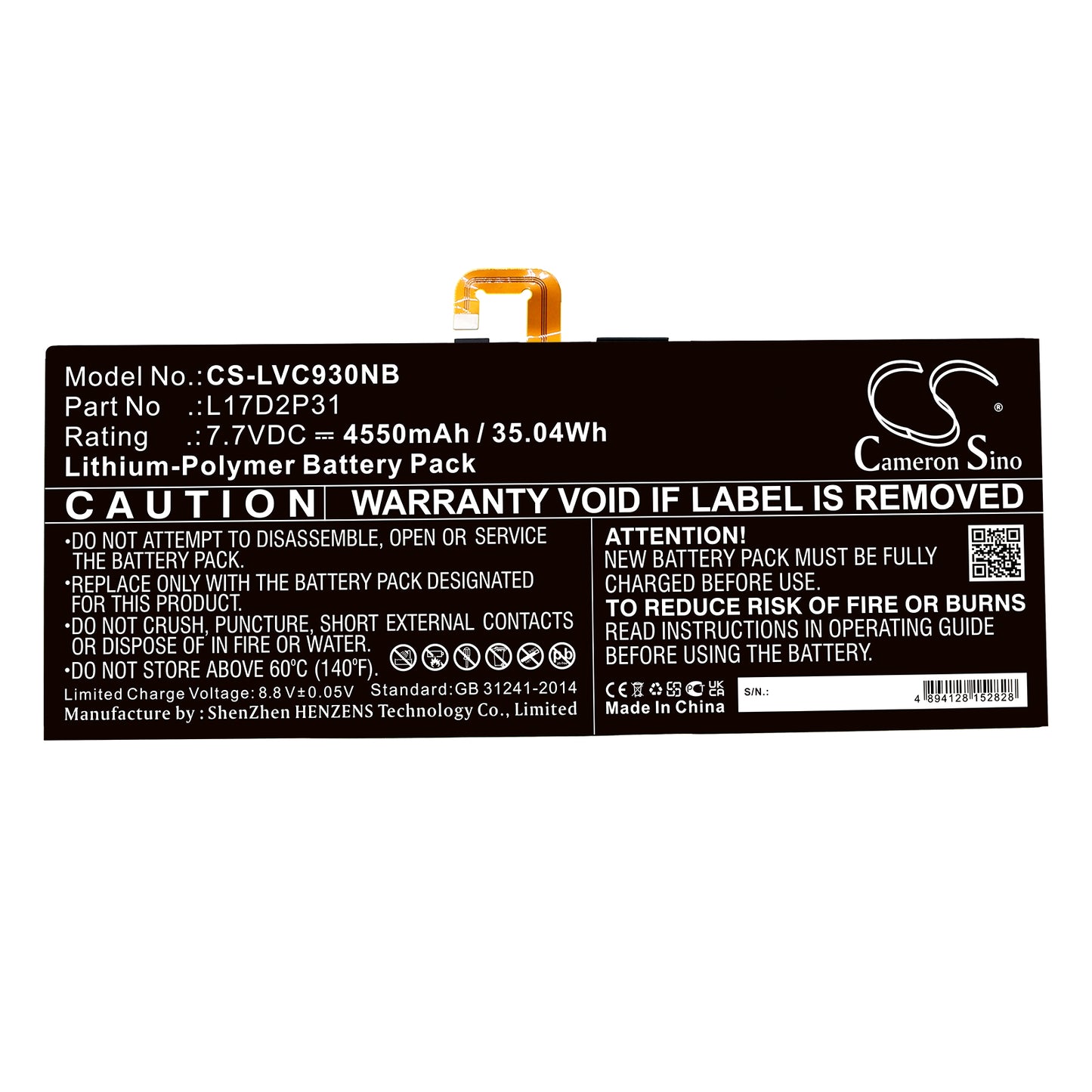 Replacement Battery for Lenovo Yoga Book C930 – Notebook, Laptop – 4550mAh / 7.7V - image 3