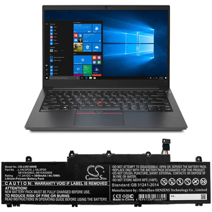 Replacement Battery for Lenovo  ThinkPad E14 Gen 2 – Notebook, Laptop – 3950mAh / 44.79Wh / 11.34V