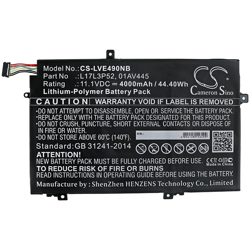 Replacement Battery for Lenovo ThinkPad E590(20NB0032CD) – Notebook, Laptop – 4000mAh / 11.1V - image 3