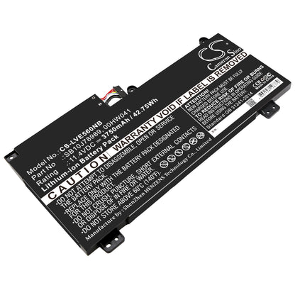 Replacement Battery for Lenovo Thinkpad E560p – Notebook, Laptop – 3750mAh / 11.4V - image 1