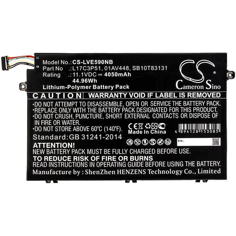 Replacement Battery for Lenovo ThinkPad E590 – Notebook, Laptop – 4050mAh / 11.1V - image 3