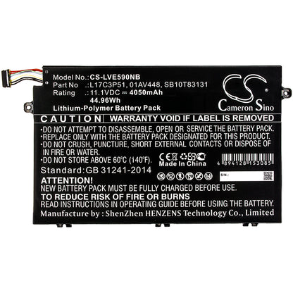 Replacement Battery for Lenovo ThinkPad E590 – Notebook, Laptop – 4050mAh / 11.1V - image 3