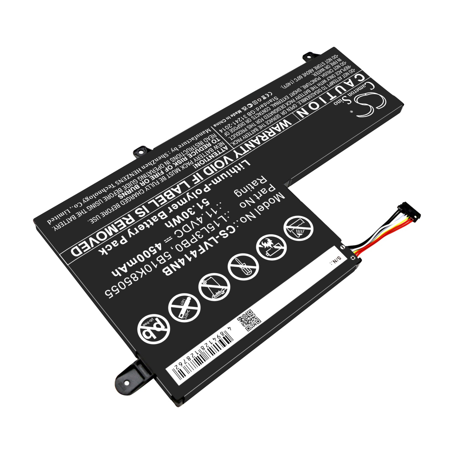 Replacement Battery for Lenovo Flex 4 1470 – Notebook, Laptop – 4500mAh / 11.4V - image 2