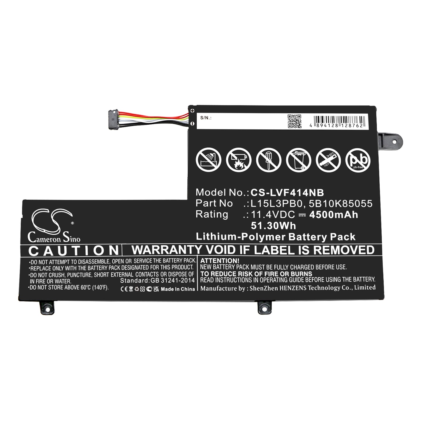 Replacement Battery for Lenovo Flex 4 1470 – Notebook, Laptop – 4500mAh / 11.4V - image 3