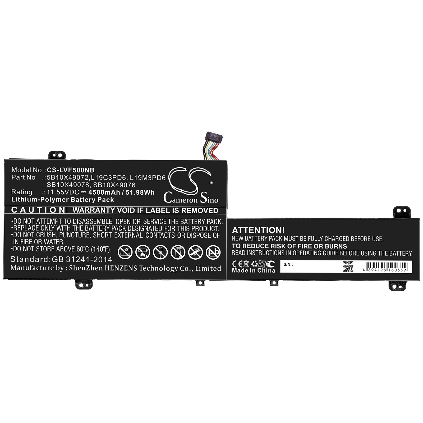 Replacement Battery for Lenovo IdeaPad Flex 5 – Notebook, Laptop – 4500mAh / 11.55V - image 3