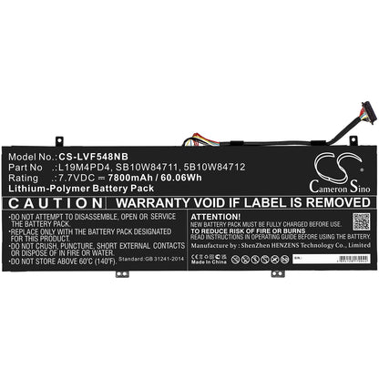 Replacement Battery for Lenovo  Flex 5G – Notebook, Laptop – 7800mAh / 60.06Wh / 7.7V