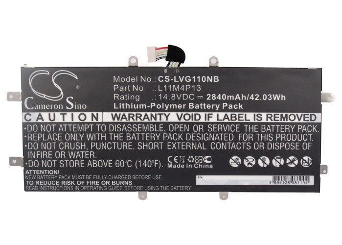 Replacement Battery for Lenovo IdeaPad Yoga 11 – Notebook, Laptop – 2840mAh / 14.8V - image 5