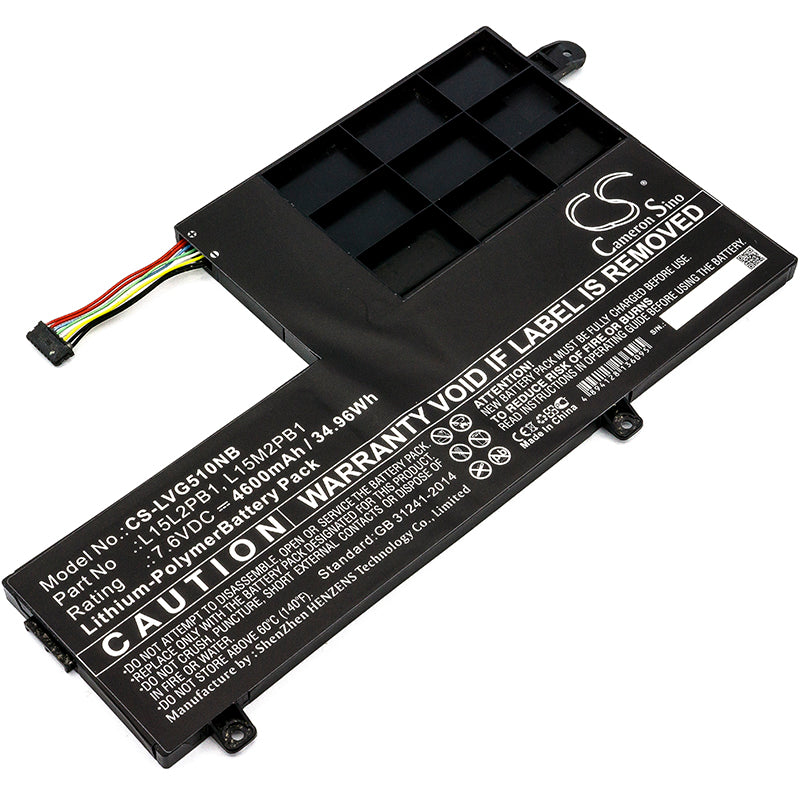 Replacement Battery for Lenovo Yoga 510 – Notebook, Laptop – 4600mAh / 7.6V - image 1