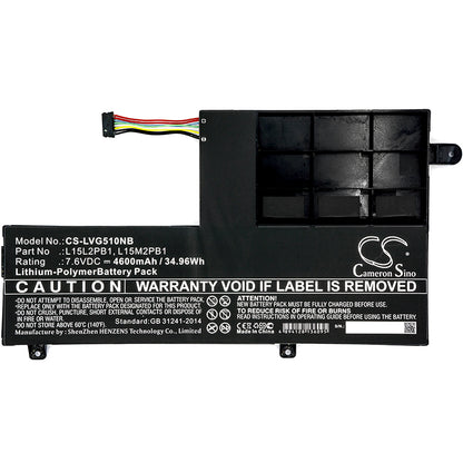Replacement Battery for Lenovo Yoga 510 – Notebook, Laptop – 4600mAh / 7.6V - image 3