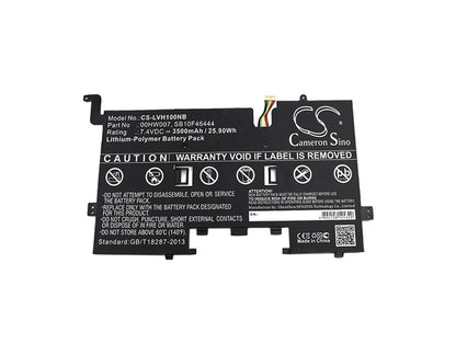 Replacement Battery for Lenovo ThinkPad Helix 2 Ultrabook Pro Keyboard – Notebook, Laptop – 3500mAh / 7.4V - image 3