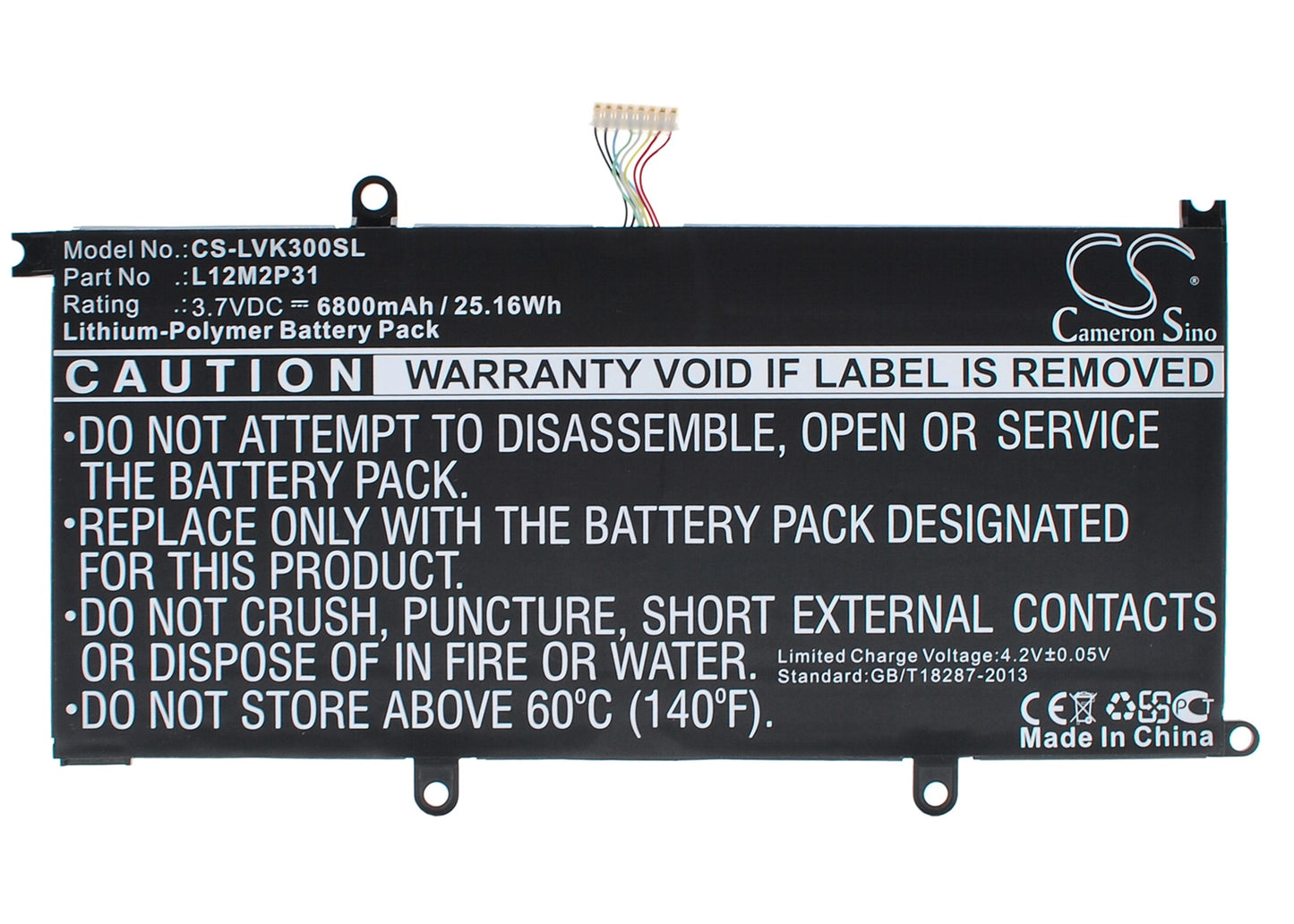 Replacement Battery for Lenovo IdeaPad K3 – Tablet – 6800mAh / 3.7V - image 1
