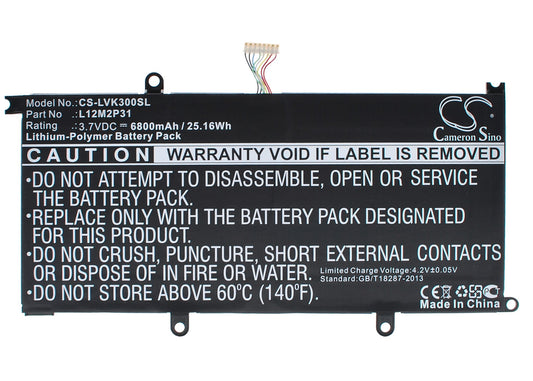 Replacement Battery for Lenovo IdeaPad K3 – Tablet – 6800mAh / 3.7V - image 1