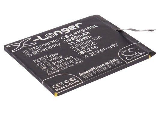 Replacement Battery for Lenovo VIBE Z – Mobile, SmartPhone – 3050mAh / 3.8V