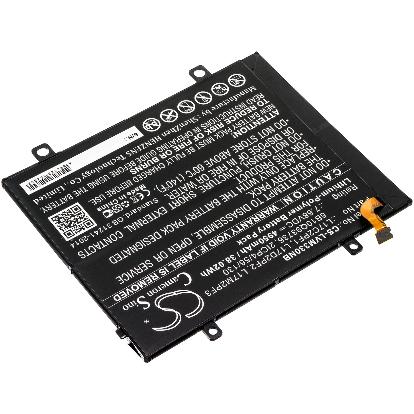 Replacement Battery for Lenovo Miix 330 – Notebook, Laptop – 4950mAh / 7.68V - image 2