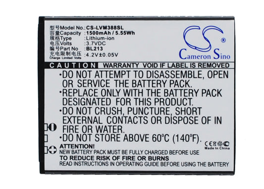 Replacement Battery for Lenovo MA388A – Mobile, SmartPhone – 1500mAh / 3.7V