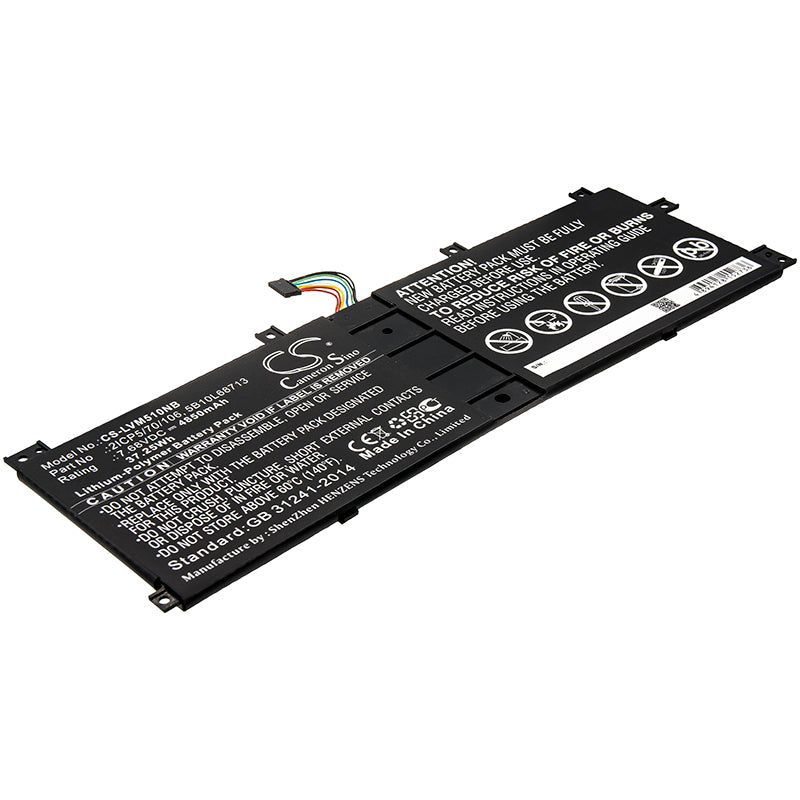 Replacement Battery for Lenovo IdeaPad Miix 510-12ISK-80U10002GE – Notebook, Laptop – 4850mAh / 7.68V - image 1