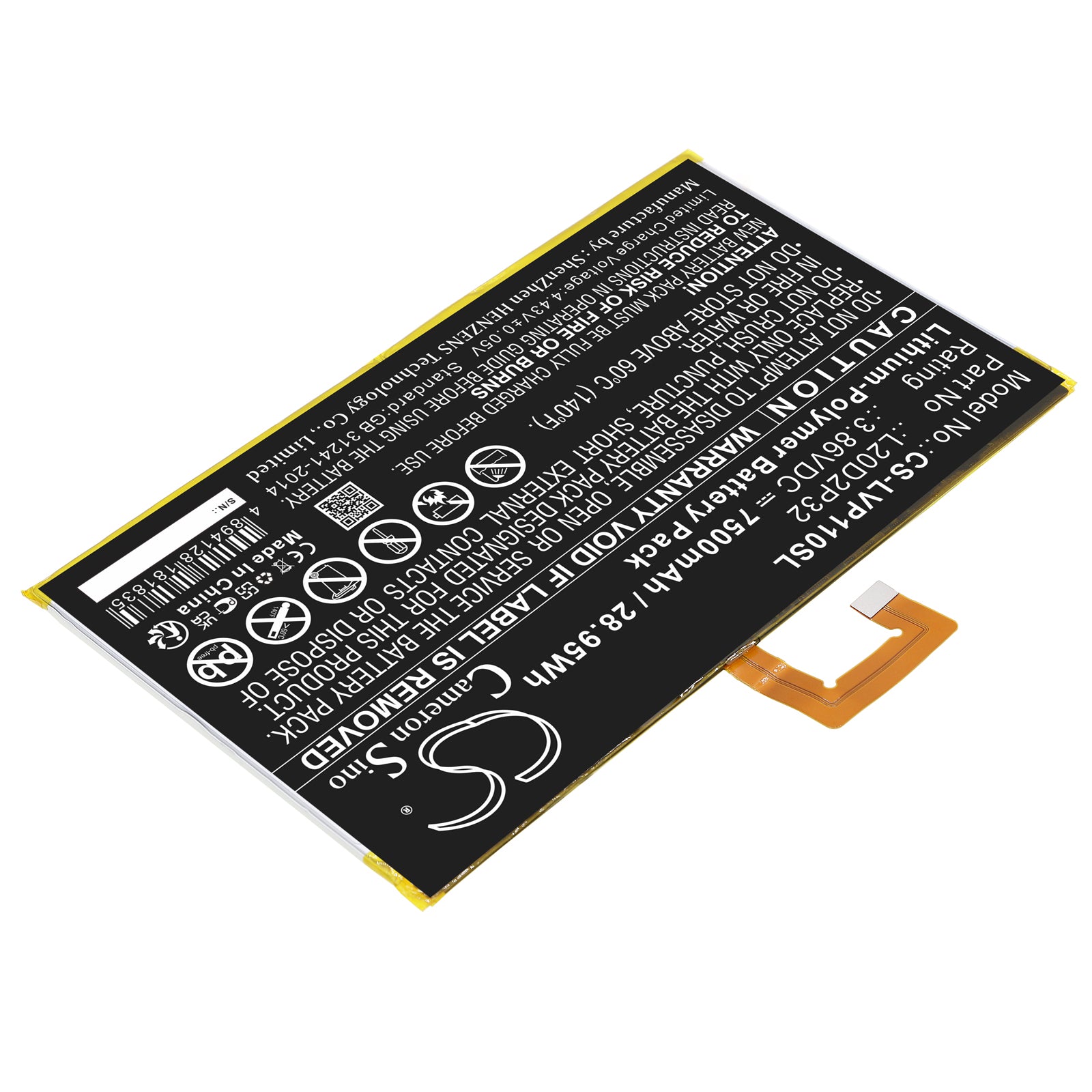 Replacement Battery for Lenovo | Matco Tab M10 Plus 3rd Gen – Tablet – 7500mAh / 3.86V - image 2